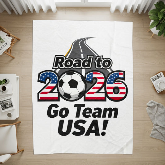 Road to 2026 Go Team USA soccer blanket