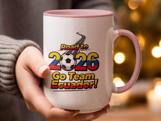 Road to 2026 Go Team Ecuador festive mug