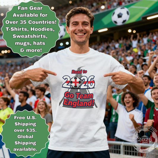 Road to 2026 Go Team England T-Shirt for Fans