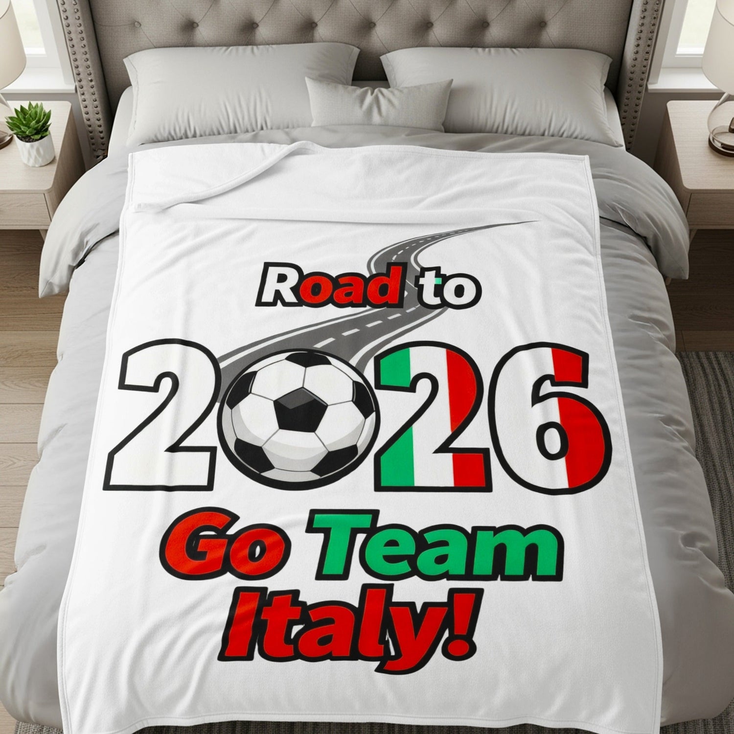 Soccer Velveteen Plush Blanket