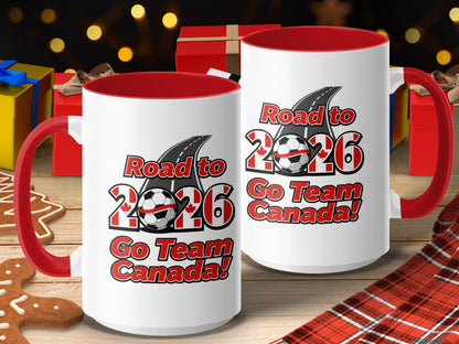 Road to 2026 Go Team Canada soccer mug