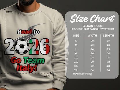 Road to 2026 Go Team Italy Crewneck Sweatshirt