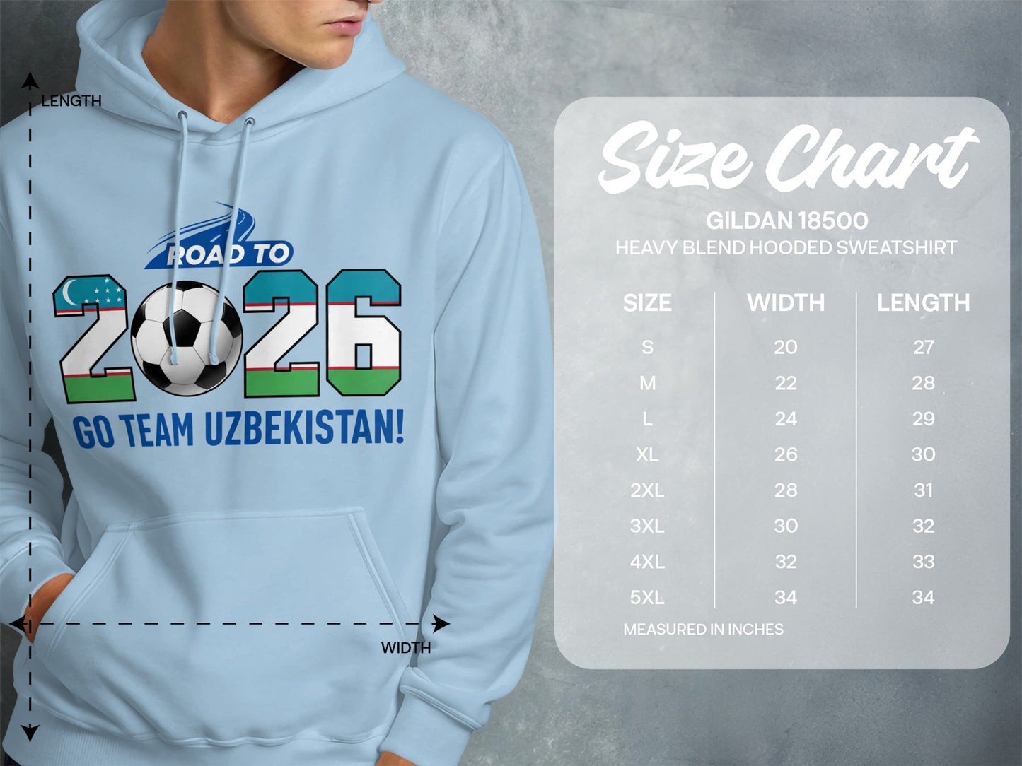 Road to 2026 Go Team Uzbekistan hooded sweatshirt
