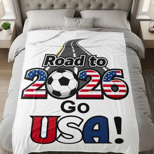 Road to 2026 Go USA Soccer Fan Blanket