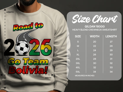 Road to 2026 Go Team Bolivia Crewneck Sweatshirt