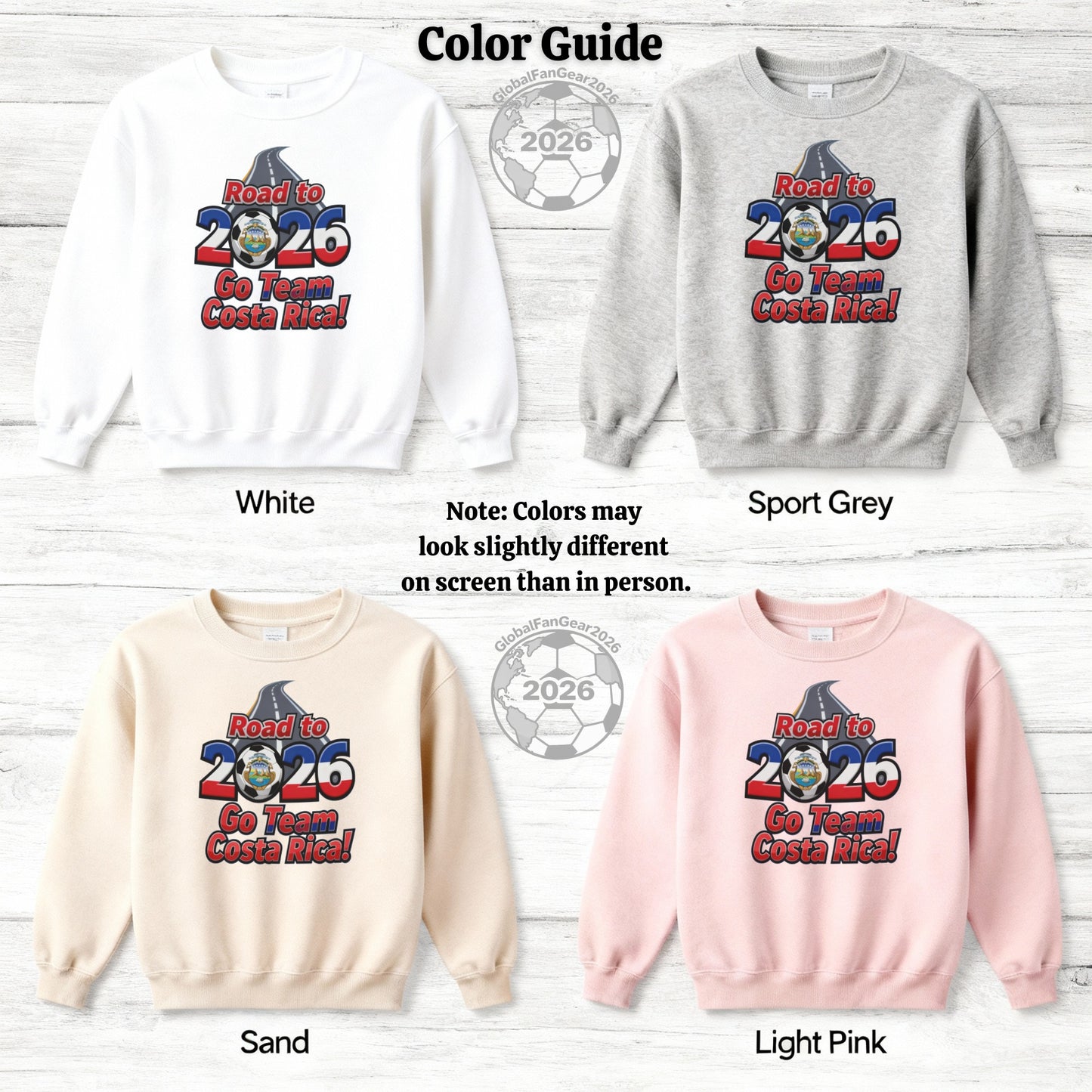 Road to 2026 Go Team Costa Rica sweatshirt