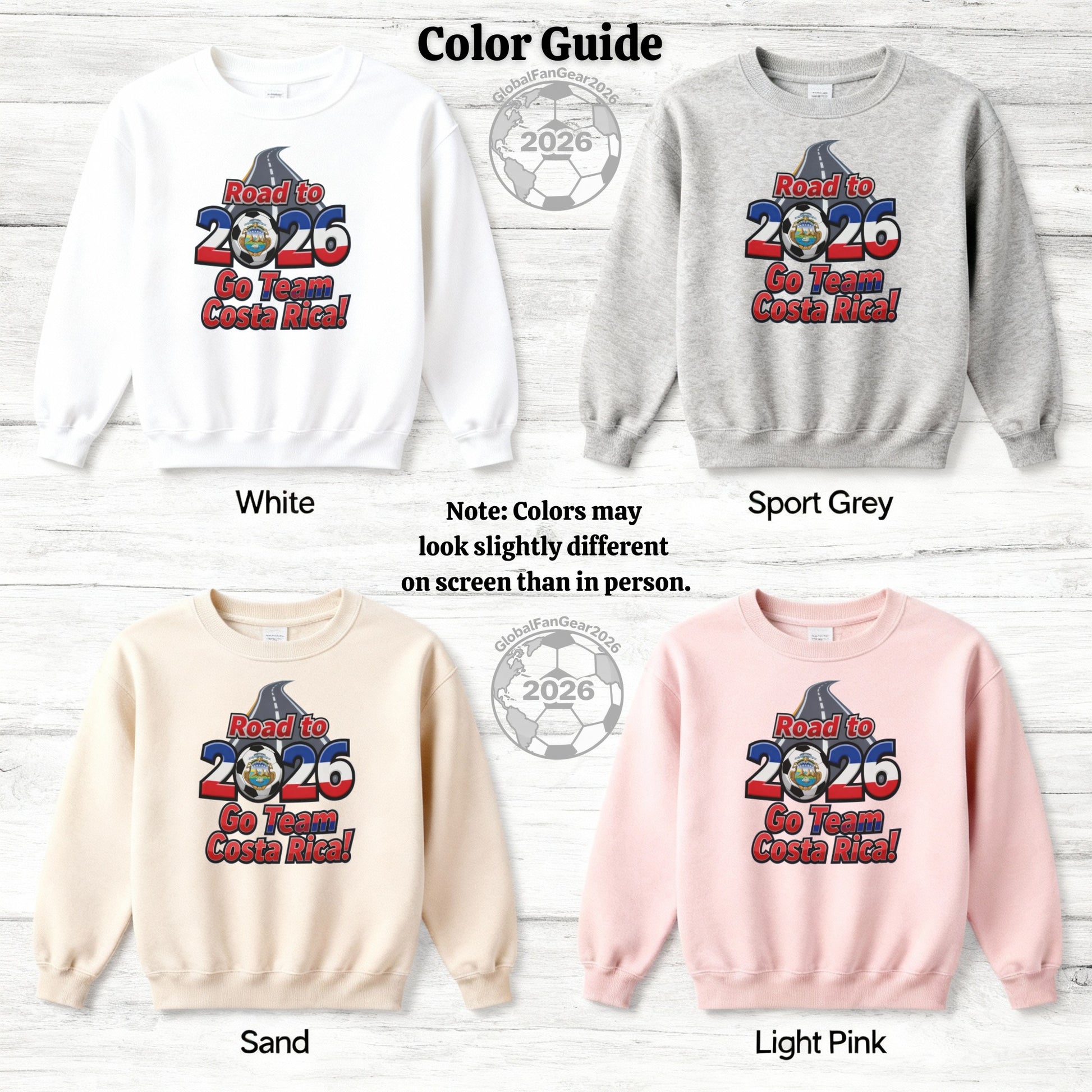Road to 2026 Go Team Costa Rica sweatshirt