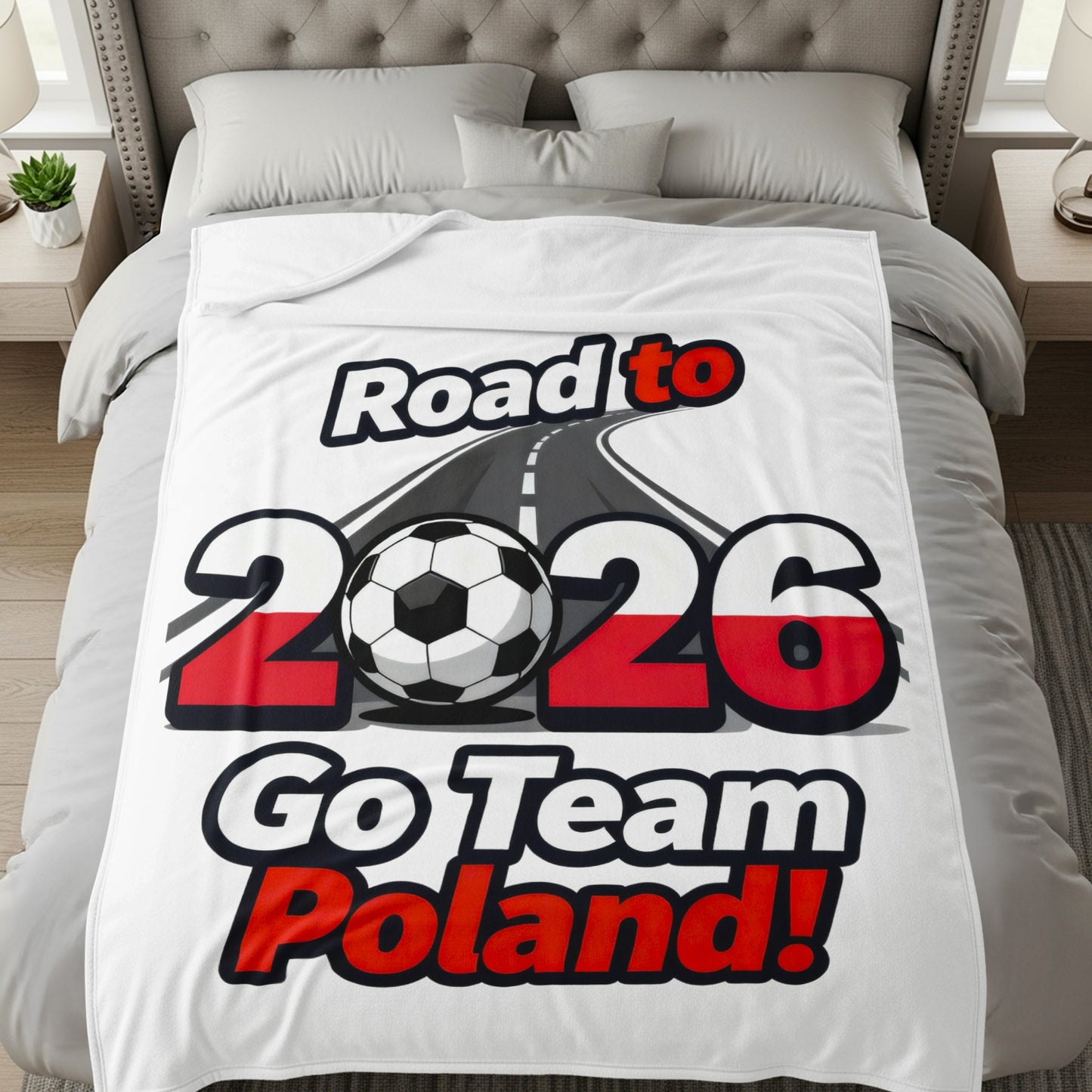 Road to 2026 Go Team Poland fleece blanket
