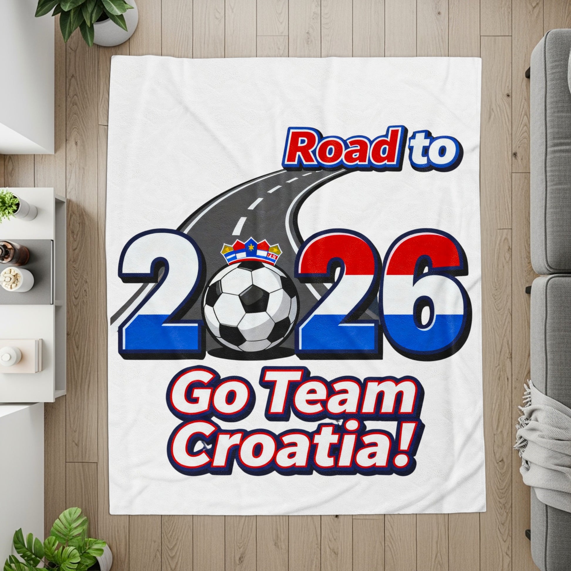 Road to 2026 Go Team Croatia Throw Blanket