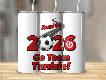 Road to 2026 Go Team Tunisia tumbler