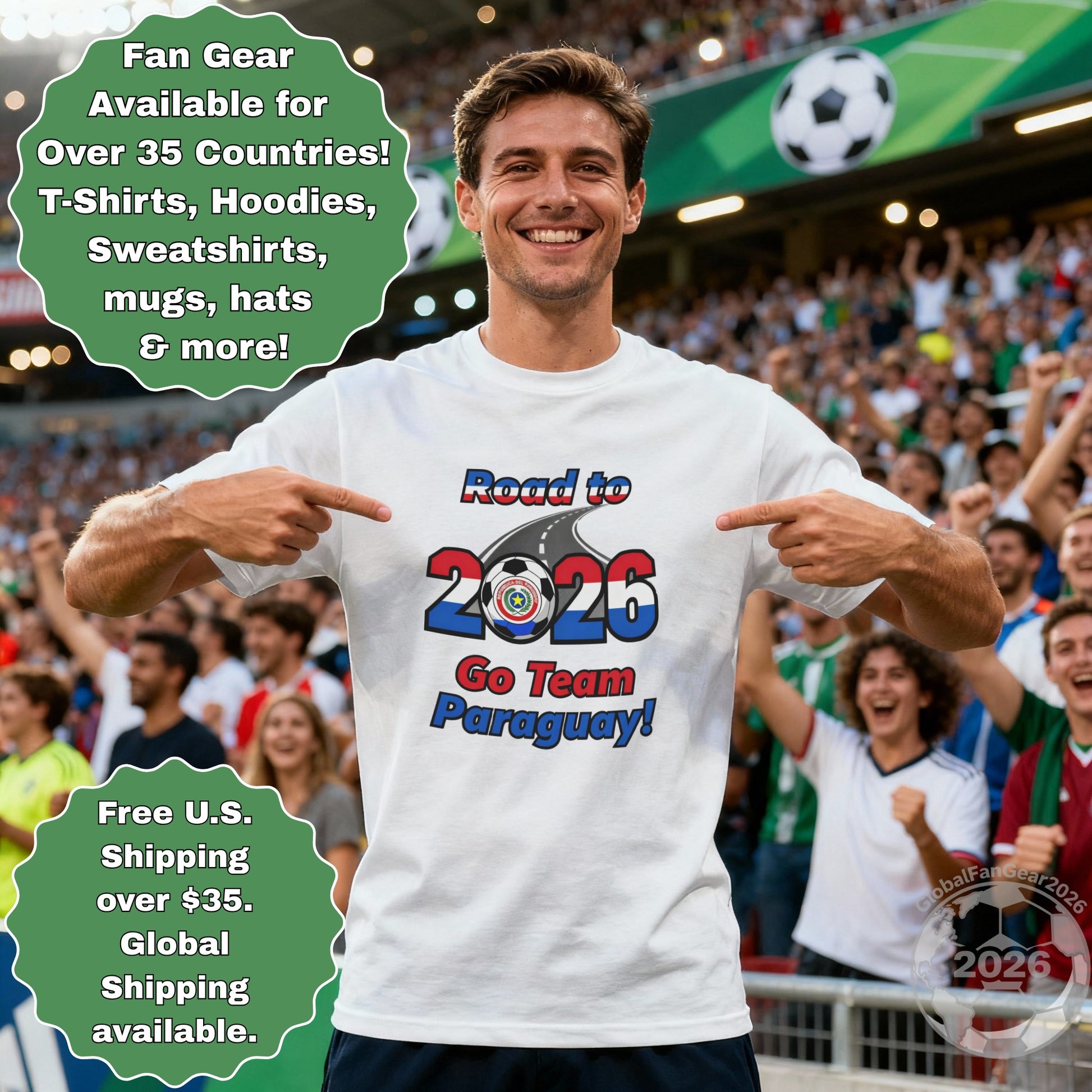 Road to 2026 Go Team Paraguay T-shirt T-shirts product