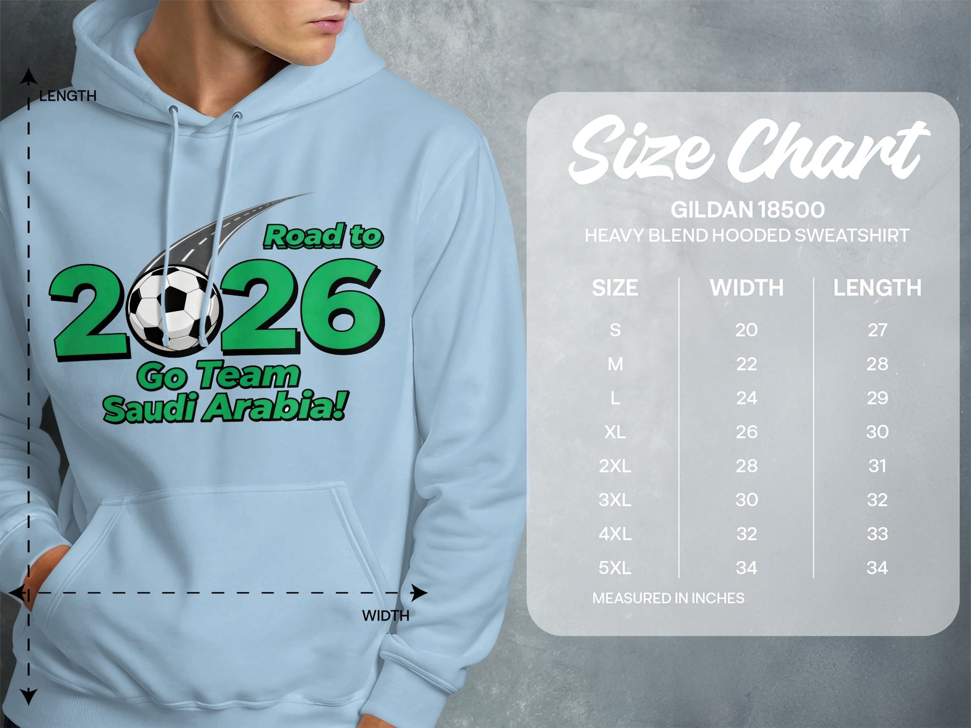 Road to 2026 Go Team Saudi Arabia hooded sweatshirt