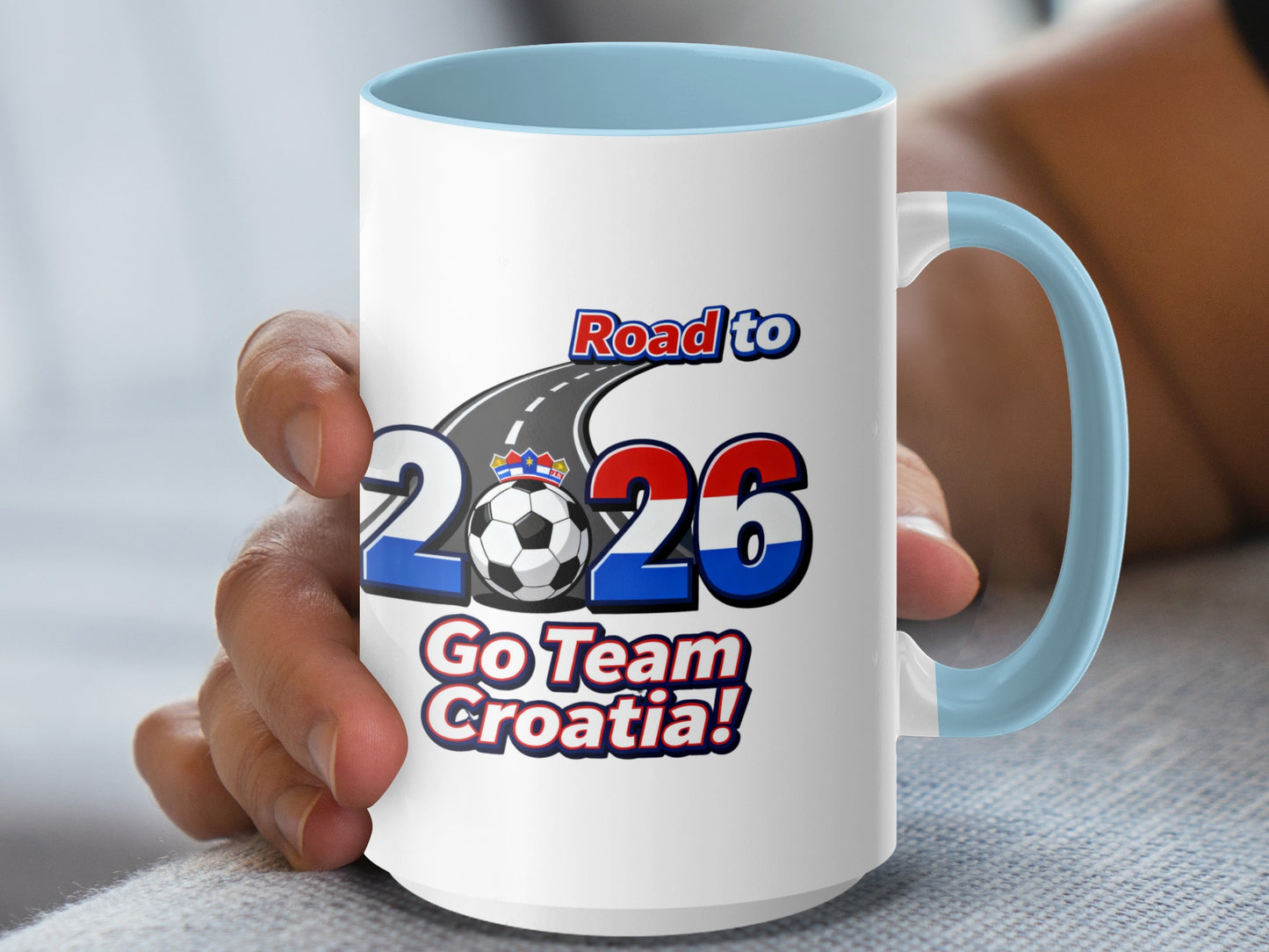 Road to 2026 Go Team Croatia motivational mug