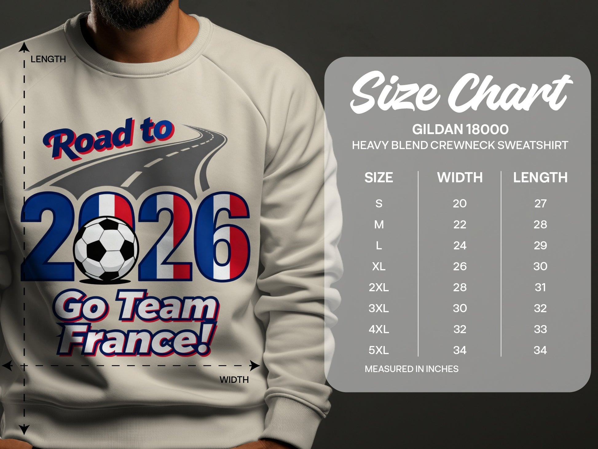 Road to 2026 Go Team France Crewneck Sweatshirt