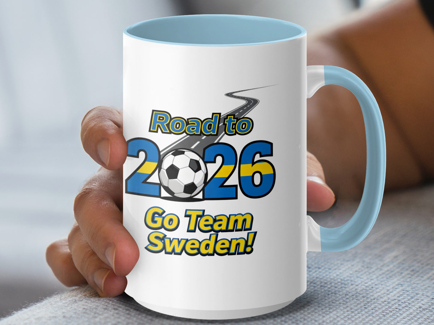 Road to 2026 Go Team Sweden! Soccer Mug