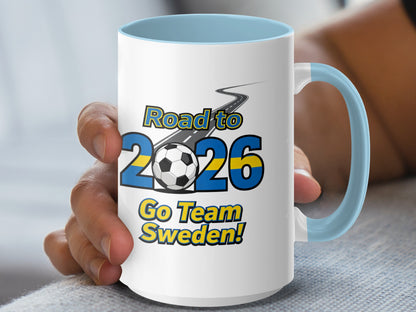 Road to 2026 Go Team Sweden! Soccer Mug