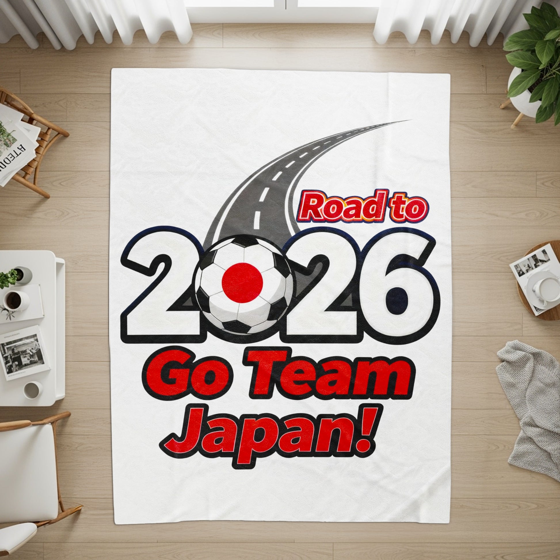 Road to 2026 Go Team Japan soccer rug