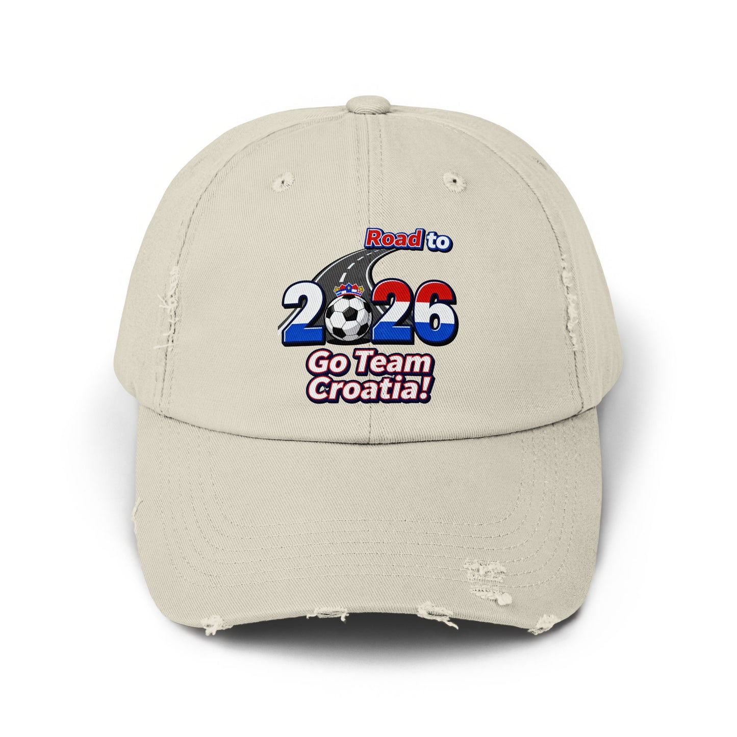 Road to 2026 Go Team Croatia distressed hat