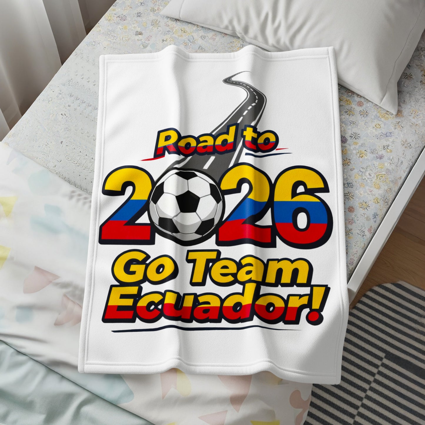 Road to 2026 Go Team Ecuador Soccer Enthusiast Blanket