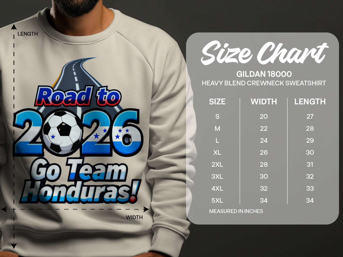 Road to 2026 Go Team Honduras Crewneck Sweatshirt
