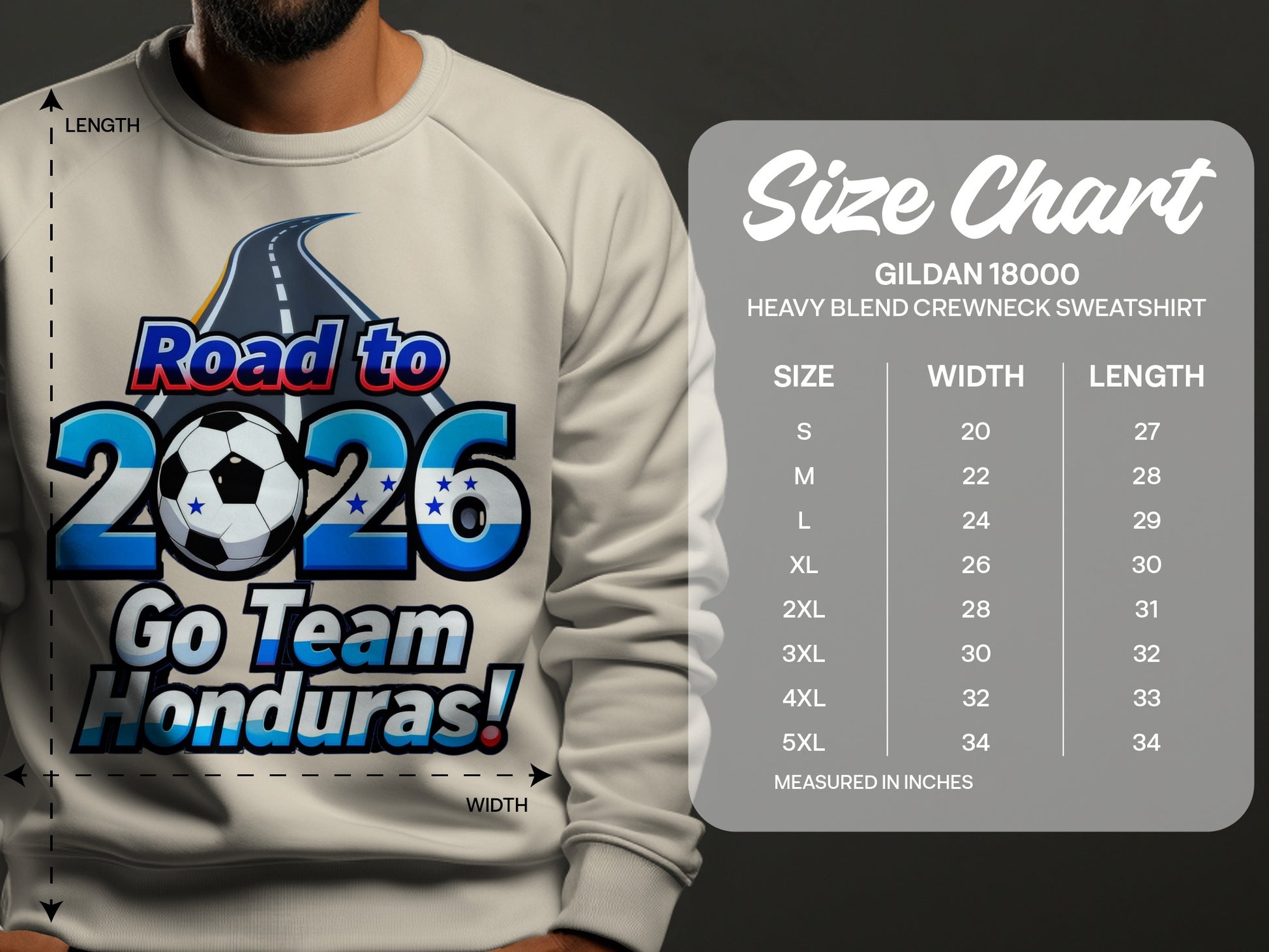 Road to 2026 Go Team Honduras Crewneck Sweatshirt