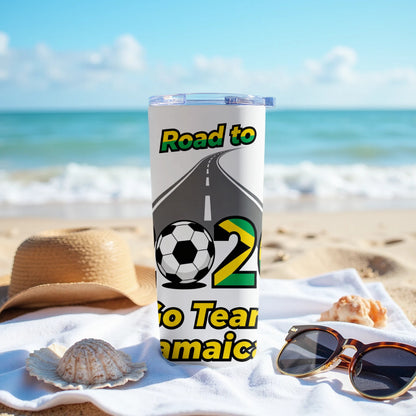 Road to 2022 Go Team Jamaica beach tumbler