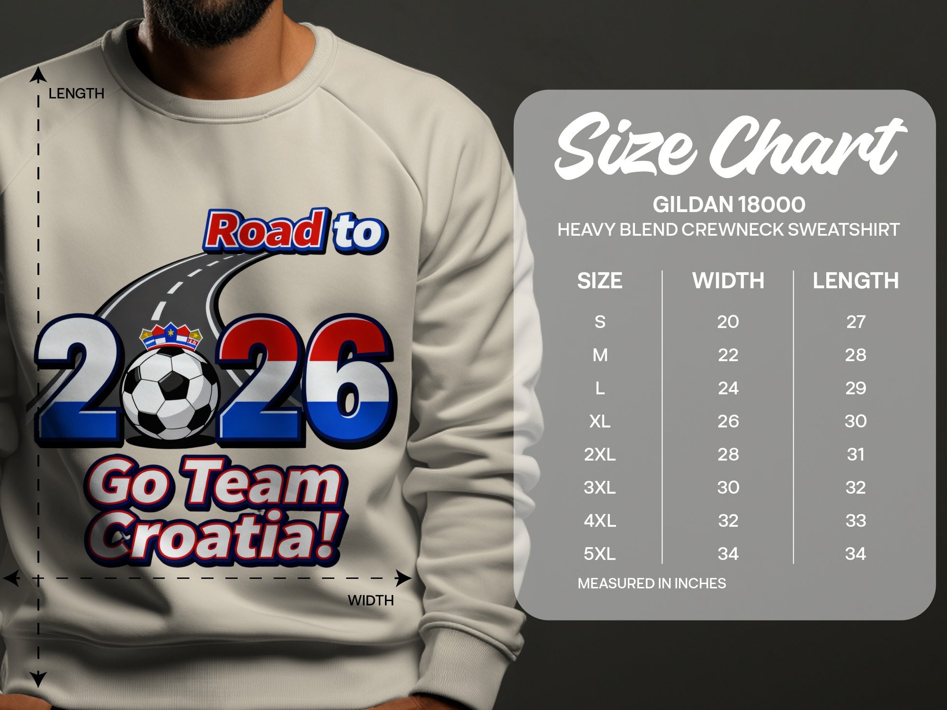 Road to 2026 Go Team Croatia sweatshirt