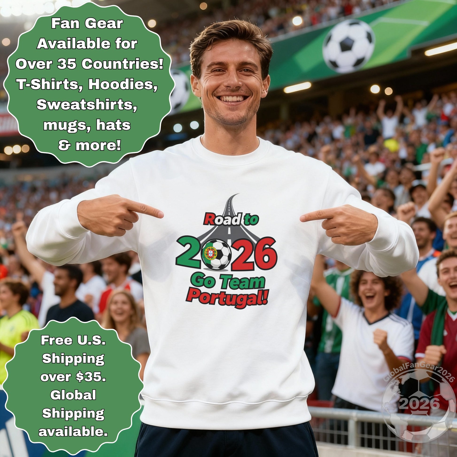Road to 2026 Go Team Portugal Fan Gear Sweatshirt