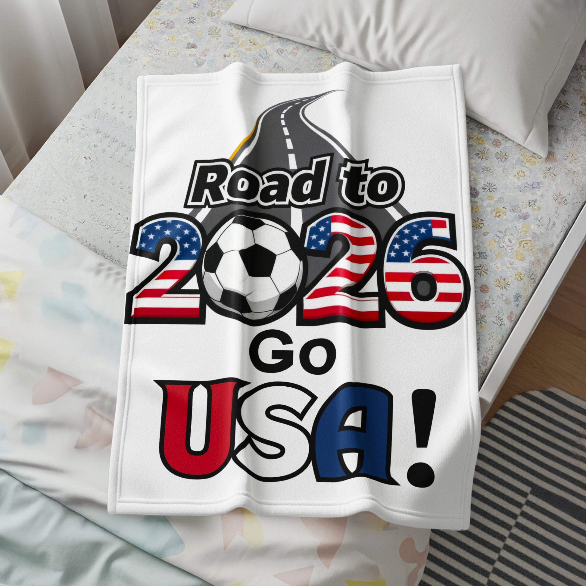 Road to 2026 Go USA Soccer Design Blanket