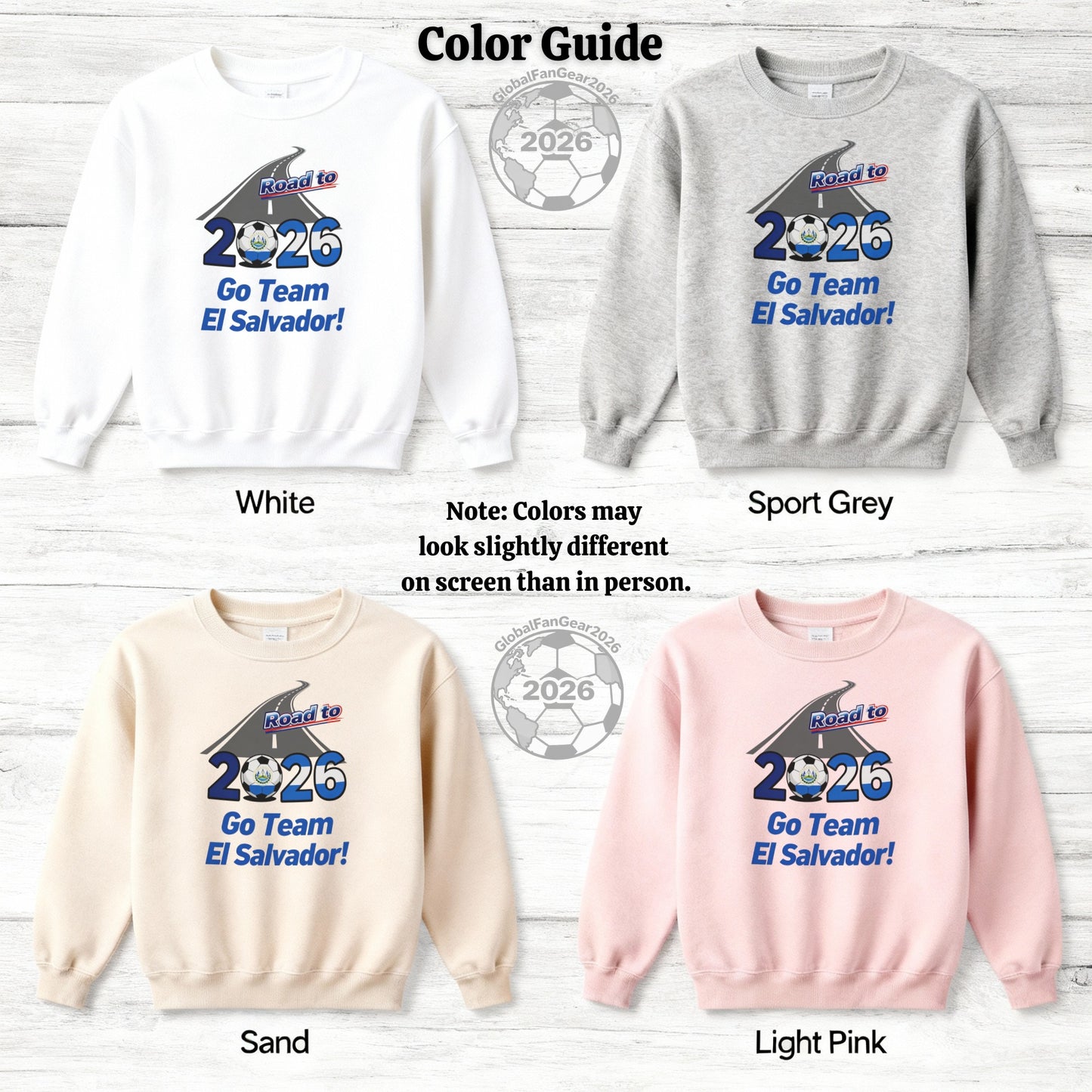 2026 Go Team El Salvador Colorful Sweatshirt