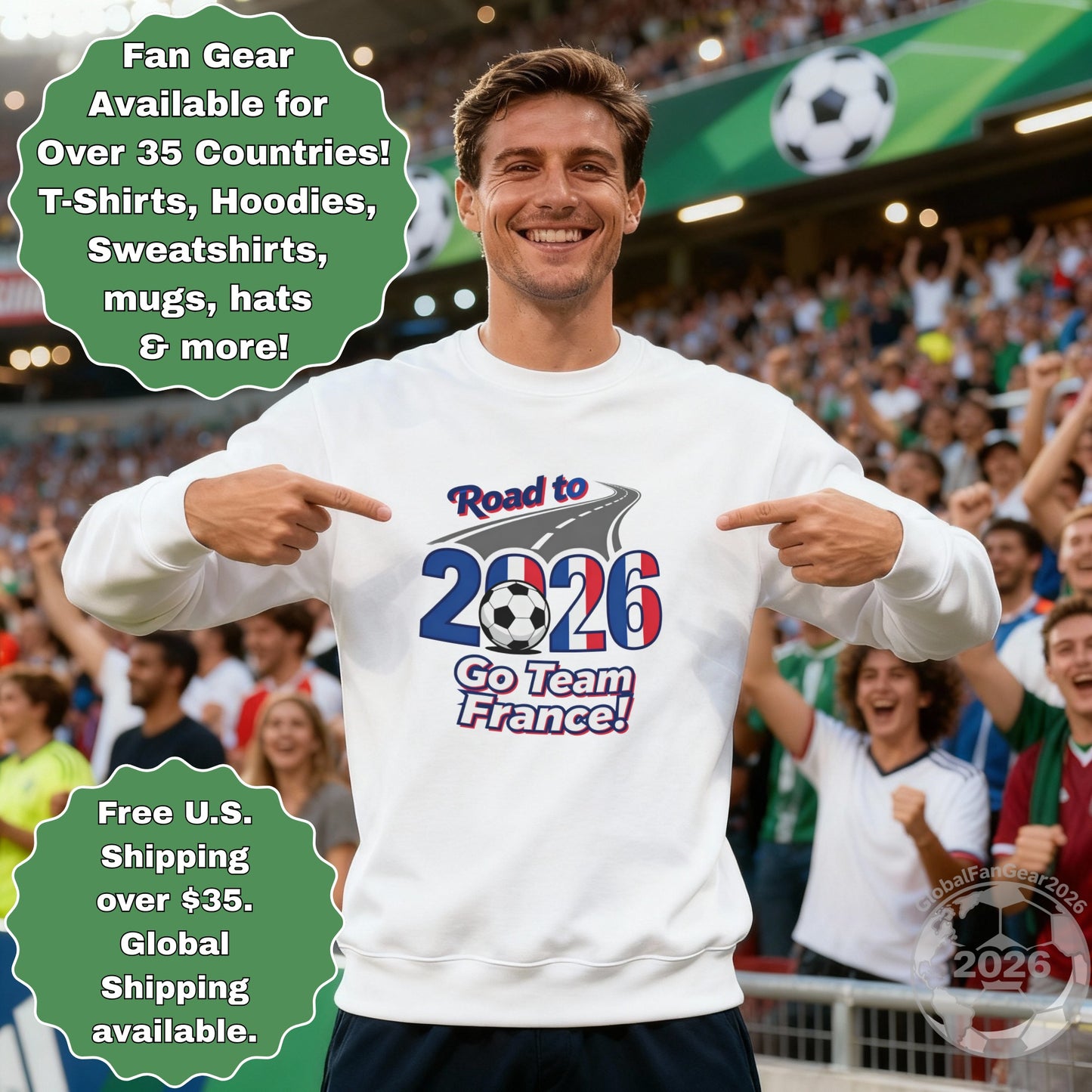 Road to 2026 Go Team France Fan Gear Sweatshirt