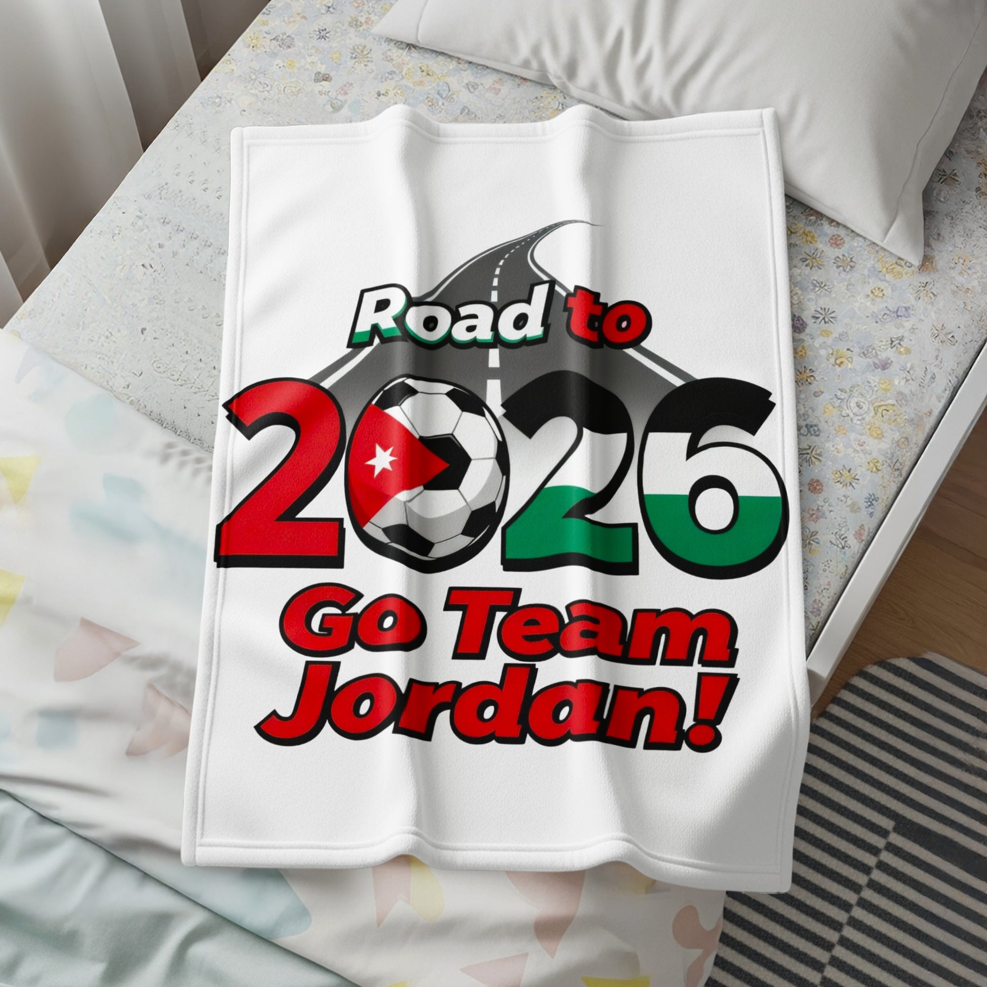 Vibrant Road to 2026 Go Team Jordan blanket