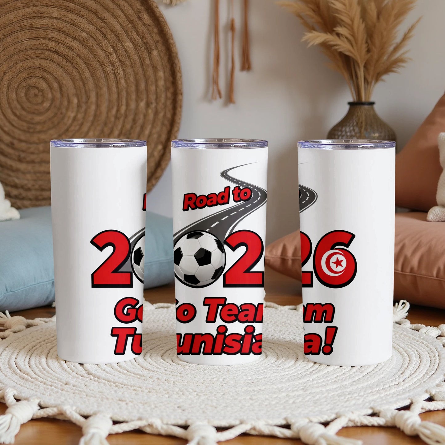 Road to 2026 Goal Team Tunisia Travel Tumblers