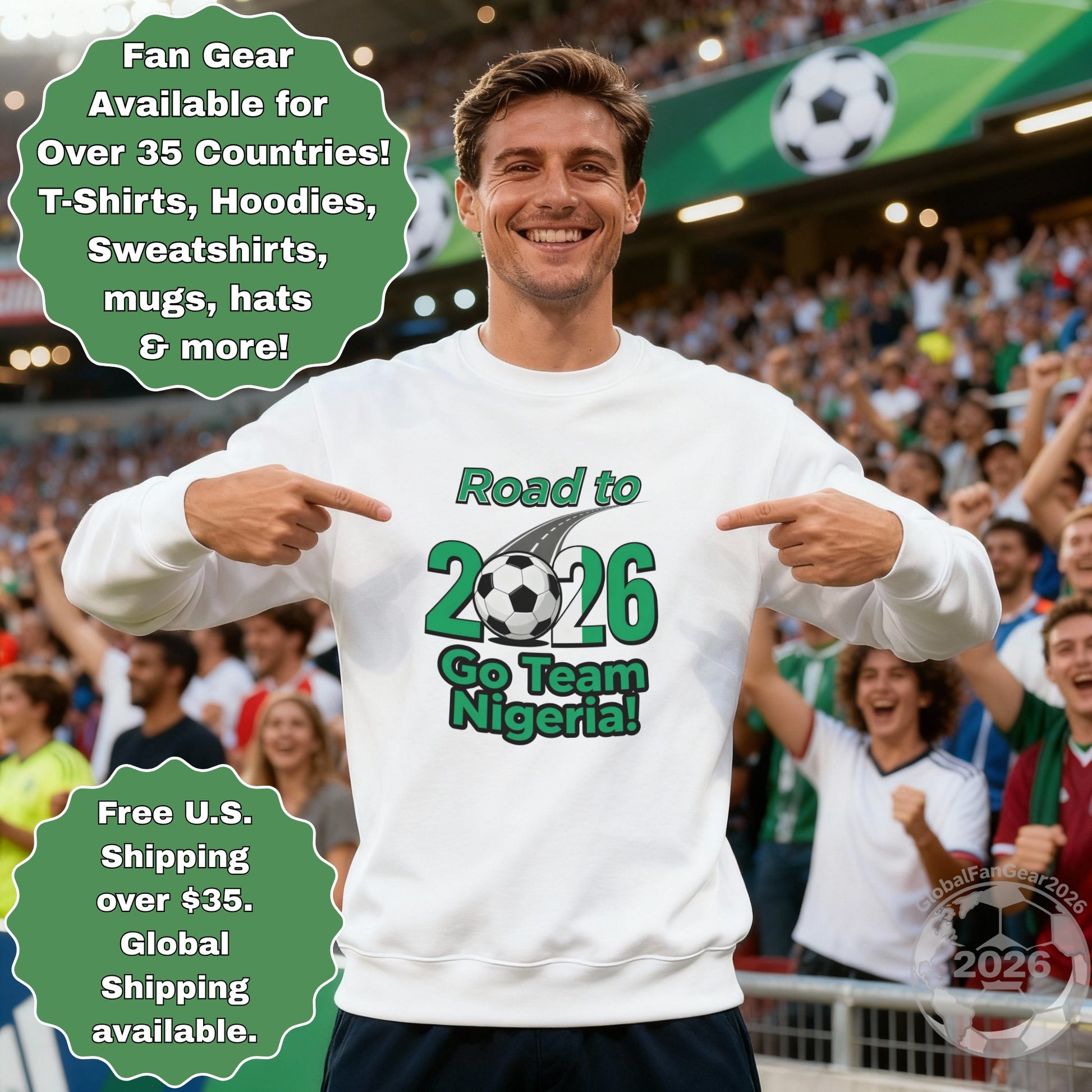 Road to 2026 Go Team Nigeria sweatshirt