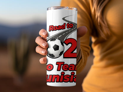 Road to Team Tunisia Soccer Fan Tumbler