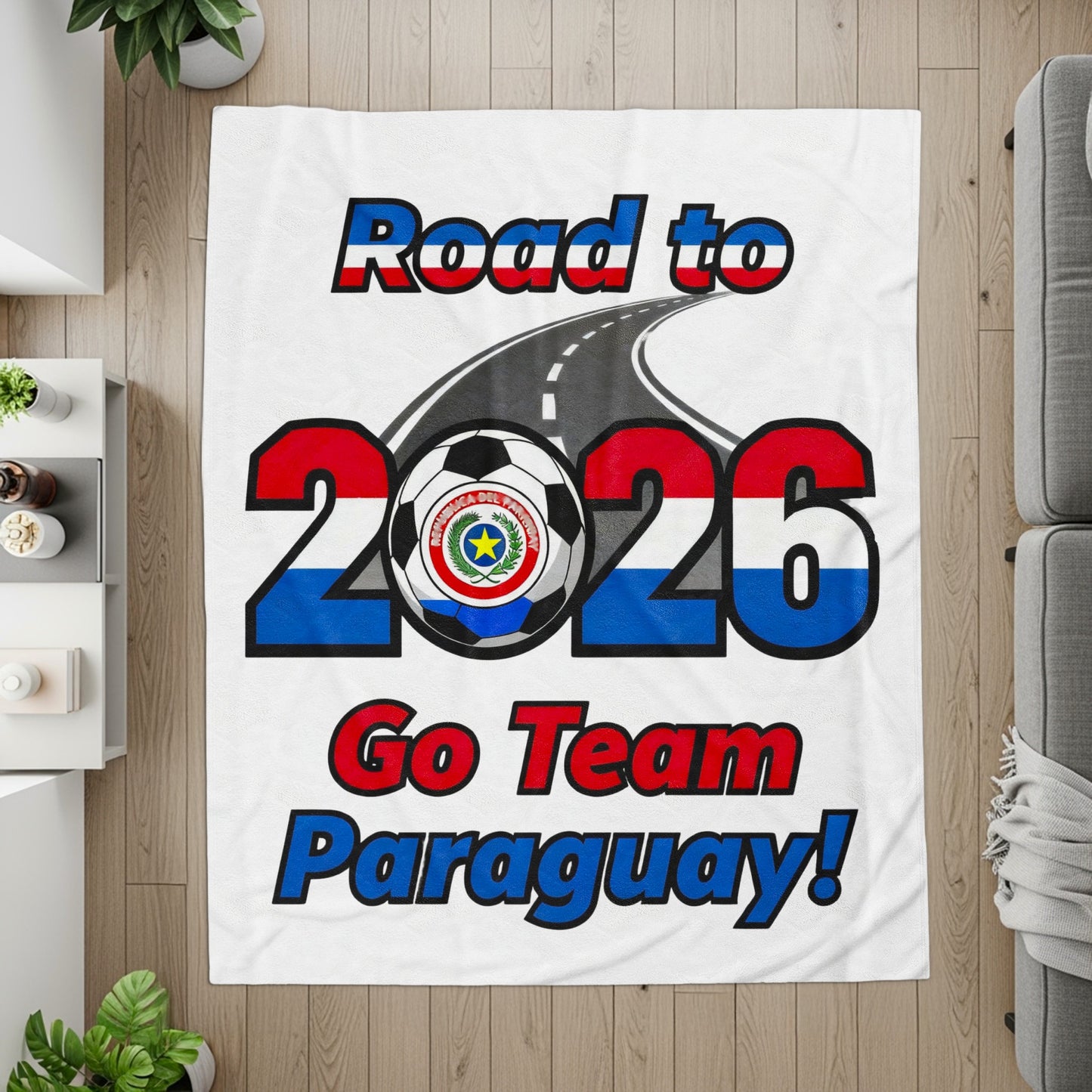 Road to 2026 Go Team Paraguay throw blanket