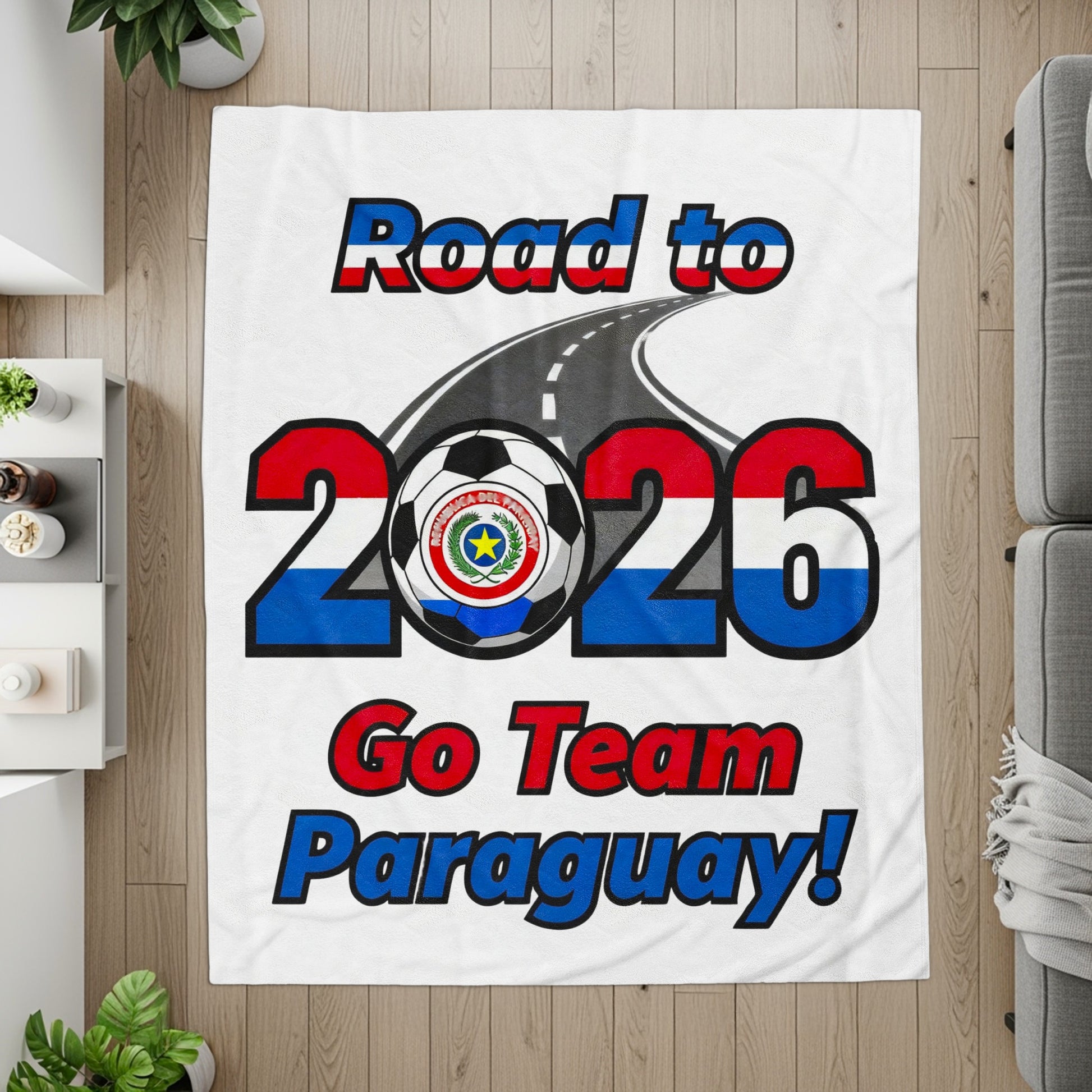 Road to 2026 Go Team Paraguay throw blanket
