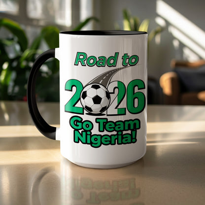 Road to 2026 Go Team Nigeria Soccer Mug