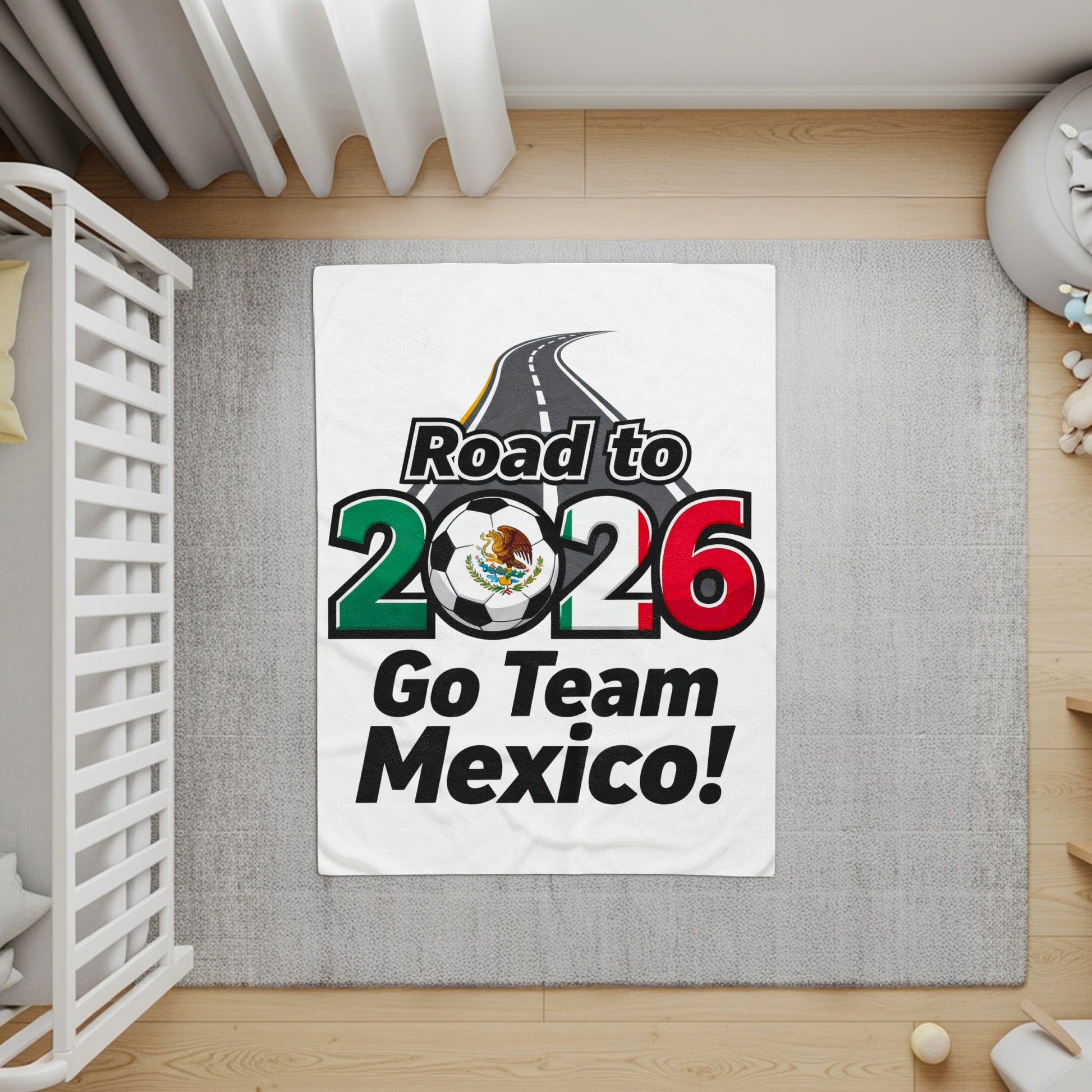 Road to 2026 Go Team Mexico Baby Blanket Product