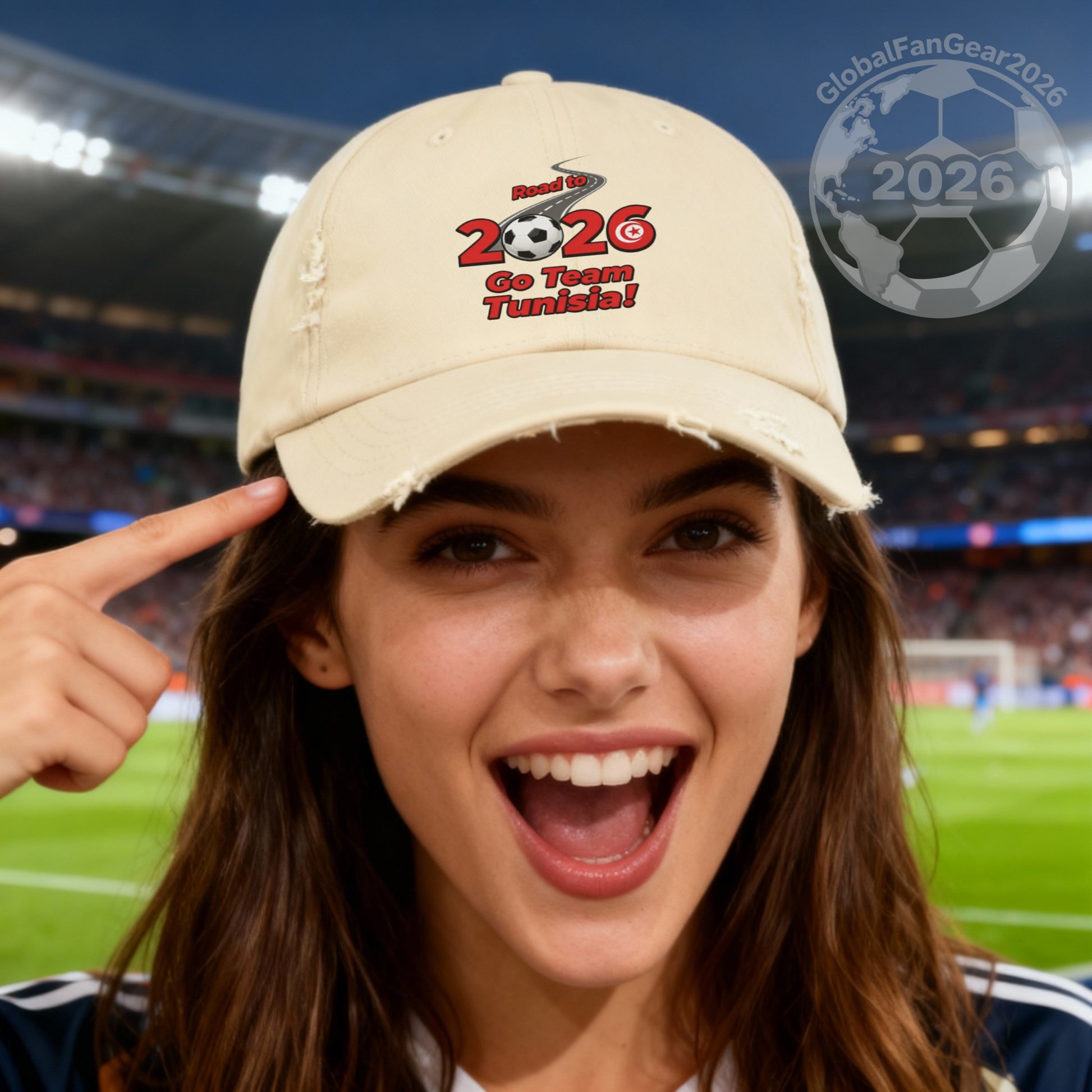 2026 Go Team Tunisia Soccer Cap Exciting Fan Gear