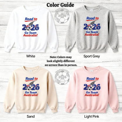 Road to 2026 Go Team Australia sweatshirts