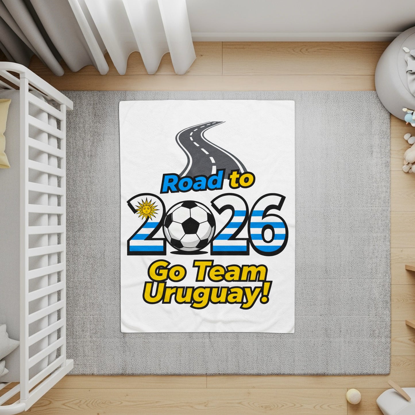 Road to 2026 Go Team Uruguay baby blanket