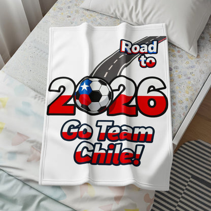 Chile Soccer Velveteen Plush Blanket: Limited Edition Road to 2026 Design