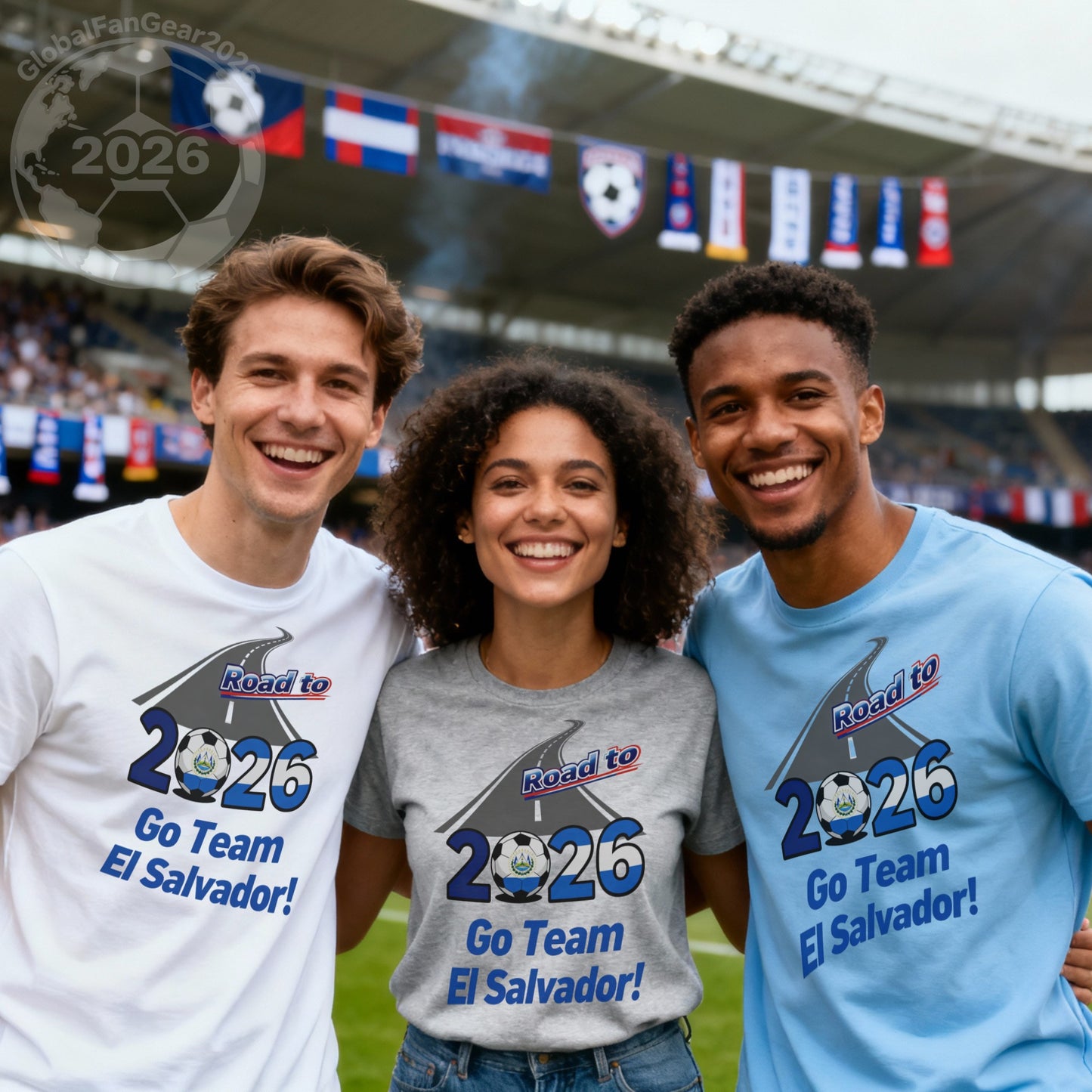 Road to 2026 Go Team El Salvador themed t-shirt