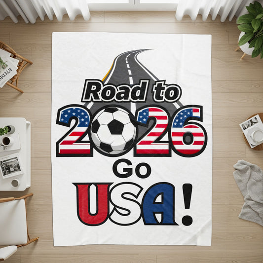 Road to 2026 Go USA Soccer Sports Enthusiast Rug