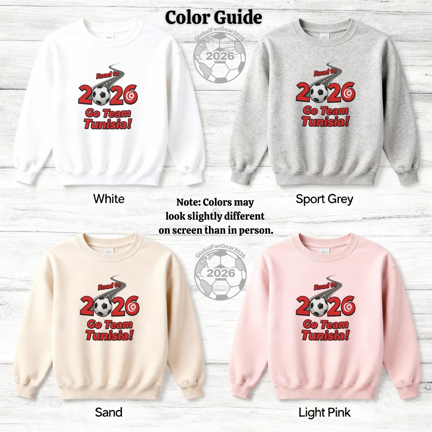 Road to 2026 Go Team Tunisia Crewneck Sweatshirt