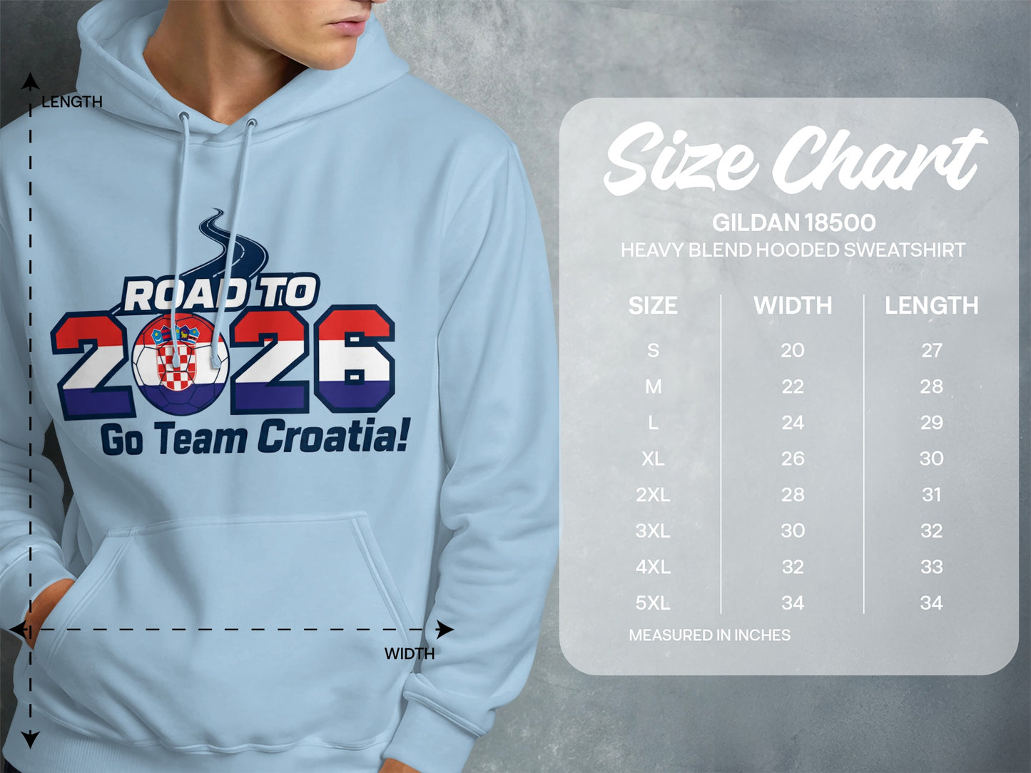 Road to 2026 Go Team Croatia hooded sweatshirt