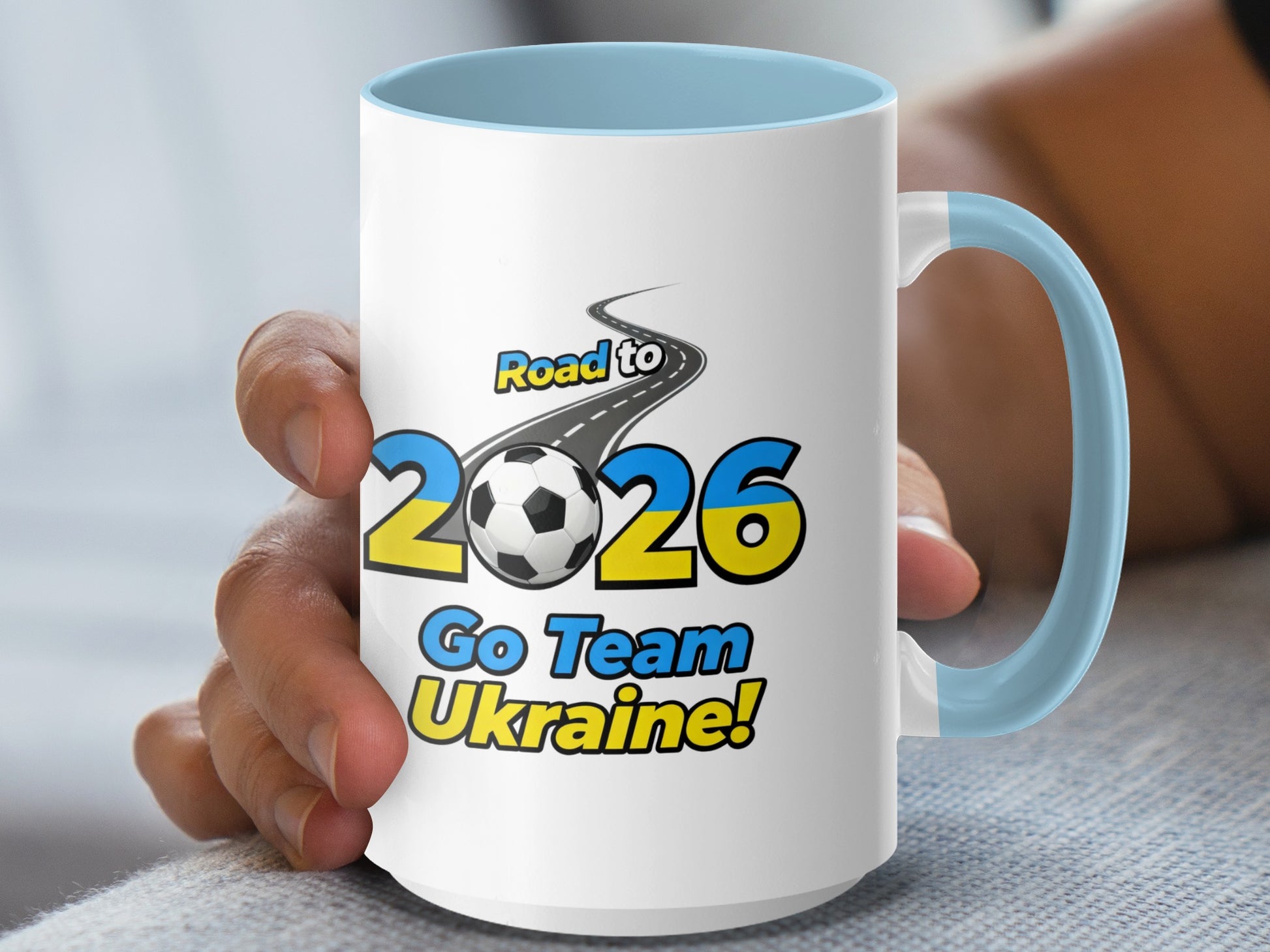 Road to 2026 Go Team Ukraine Soccer Mug Product