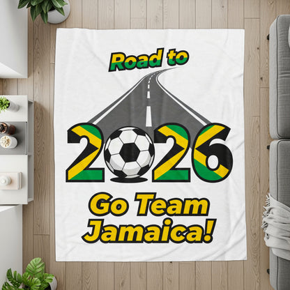 Road to 2026 Go Team Jamaica Soccer Blanket
