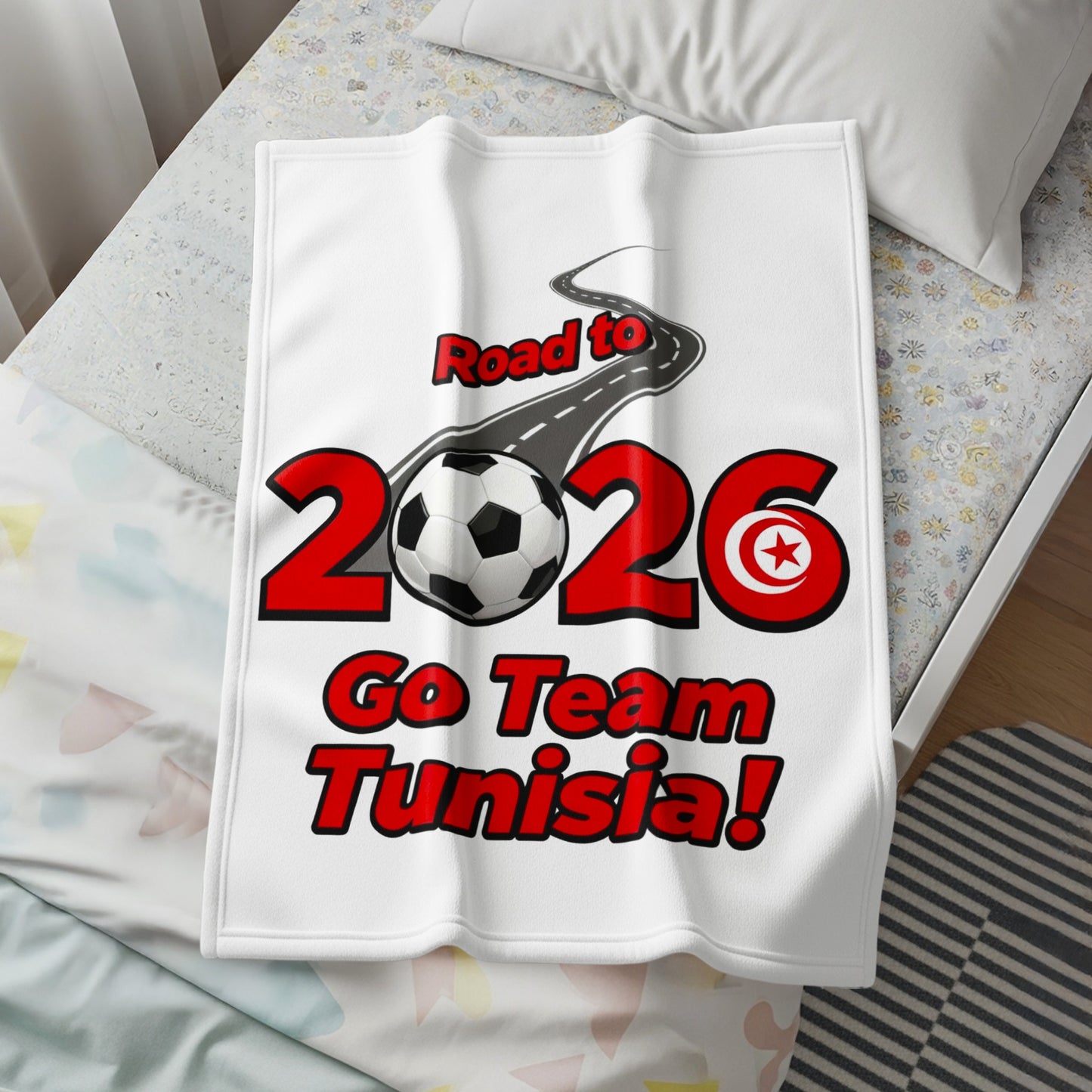 Road to 2026 Go Team Tunisia supporter blanket